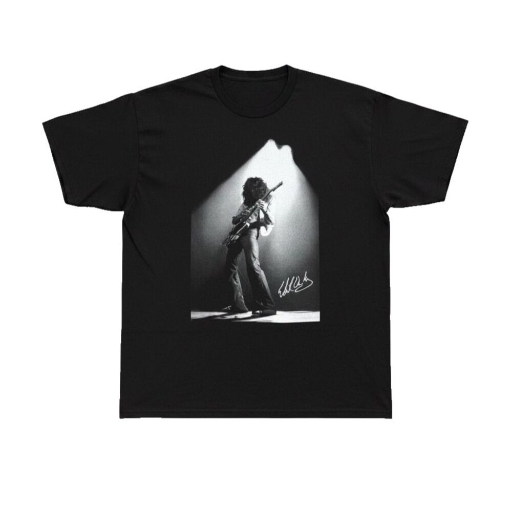 Eddie Van Halen Guitar  Spotlight Black T-Shirt Mens XXL Official EVH